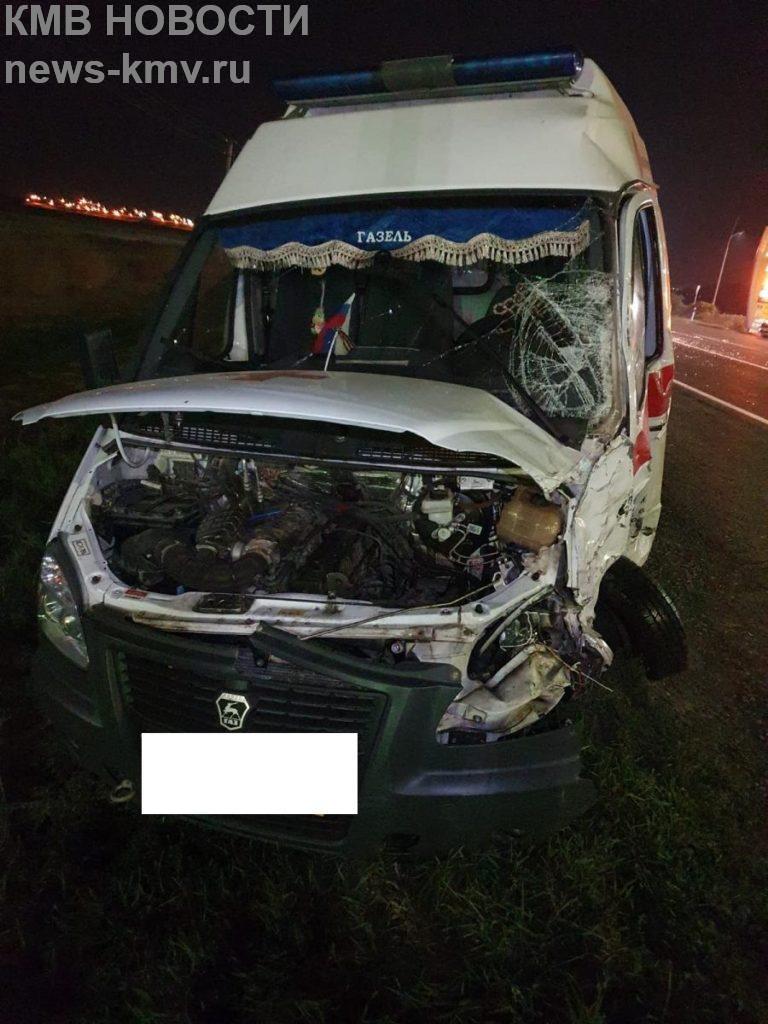 «Скорая помощь» с пациентом попала в аварию на Ставрополье