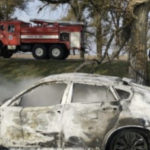 BMW Х6 сгорел в ДТП на Ставрополье